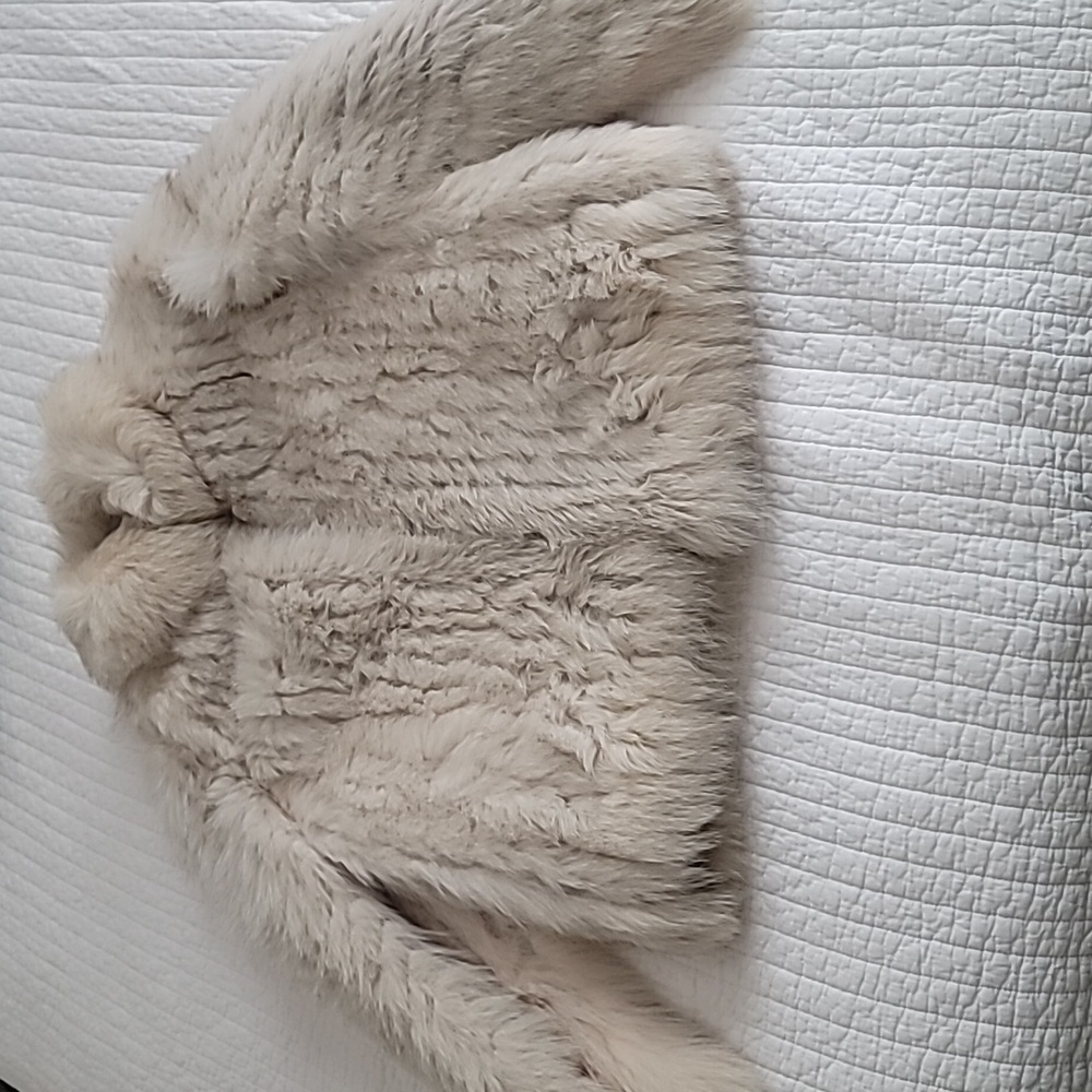 Vintage Saga Fox Fur and Leather Panel Coat